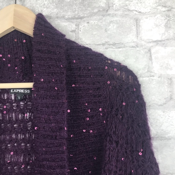 Express | Mohair Open Front Cardigan Dolman Sleeve - Picture 8 of 8